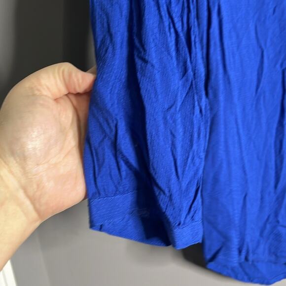 Lucky Brand Blue Pin Dot Tunic Blouse Size XS - Picture 4 of 7